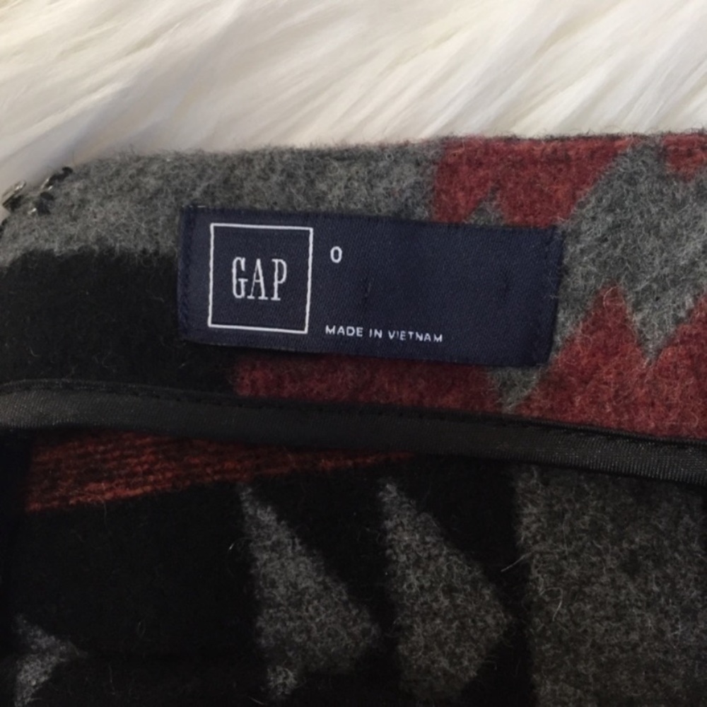 Gap Aztec Tribal Print Blanket A-Line Wool Mini Skirt. - Picture 8 of 8